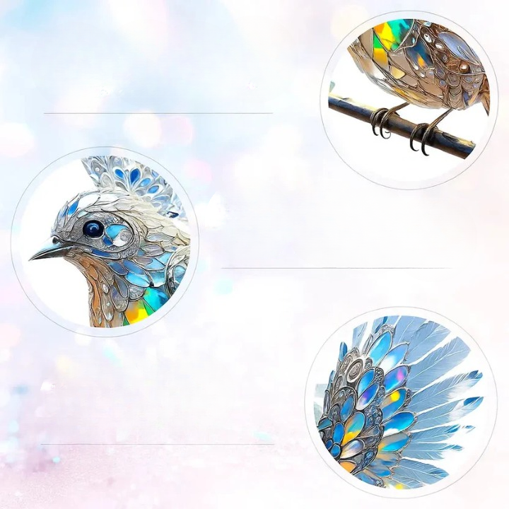 Ornement d’oiseau en cristal pour fenêtre – Décoration lumineuse réfléchissante pour la maison