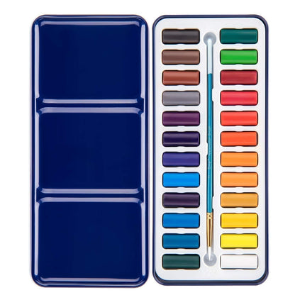 Watercolor Painting Workbook for Beginners with Step-by-Step Guided Lessons and Pre-Drawn Outlines, Complete Paint Set Included, Spiral-Boun