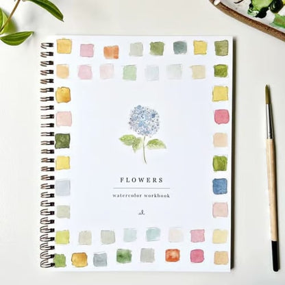 Beginner Watercolor Painting Workbook with Step-by-Step Templates & Guided Projects for Adults & Kids