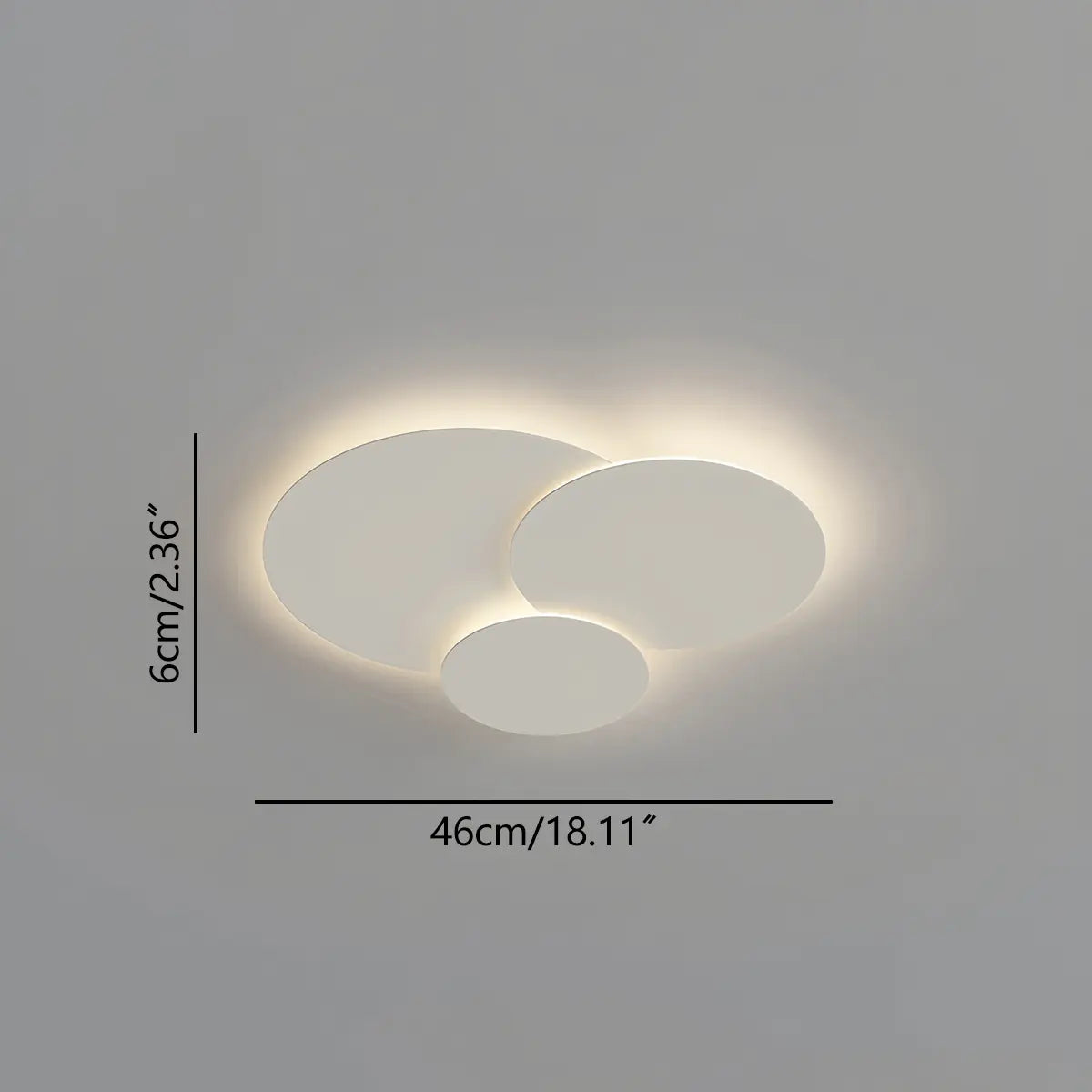 Plafonnier LED plat à disque superposé avec télécommande – Température de couleur et intensité réglables pour chambre, salle de bain, salon – Contour blanc