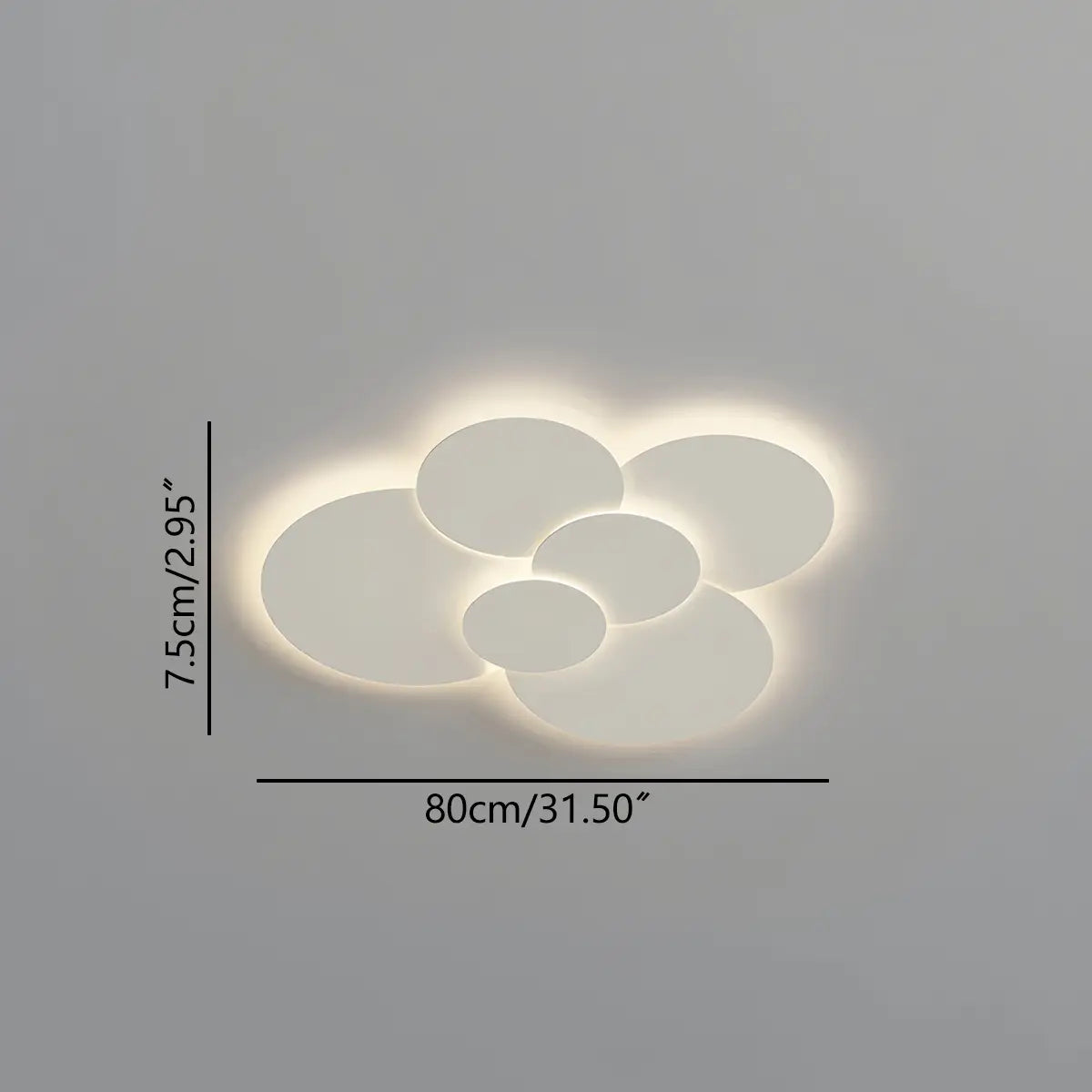 Plafonnier LED plat à disque superposé avec télécommande – Température de couleur et intensité réglables pour chambre, salle de bain, salon – Contour blanc