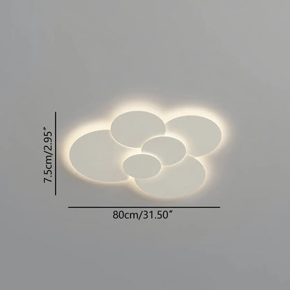 Plafonnier LED plat à disque superposé avec télécommande – Température de couleur et intensité réglables pour chambre, salle de bain, salon – Contour blanc