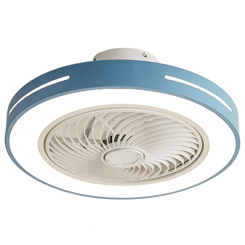 Indoor Fan with Integrated Lighting 24-Inch Diameter Acrylic Blade Assembly Adjustable Speed and Brightness for Bedrooms Living Rooms Dining