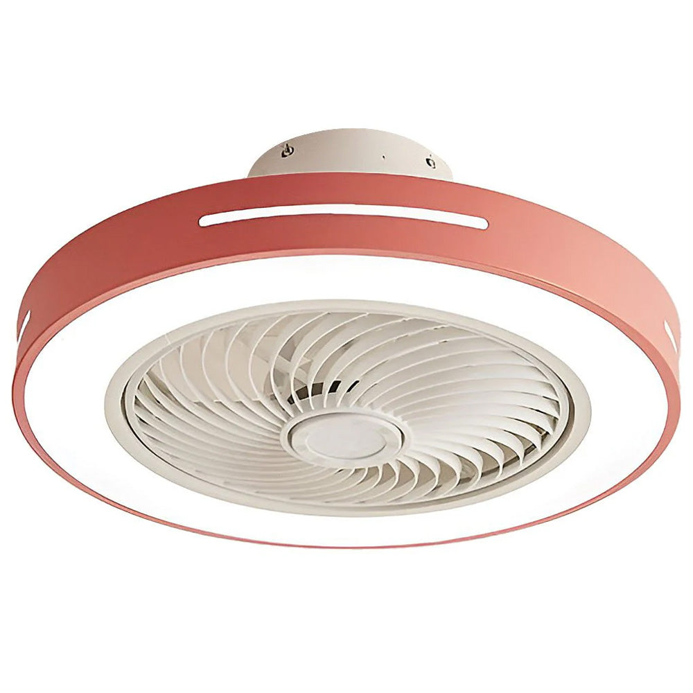 Indoor Fan with Integrated Lighting 24-Inch Diameter Acrylic Blade Assembly Adjustable Speed and Brightness for Bedrooms Living Rooms Dining