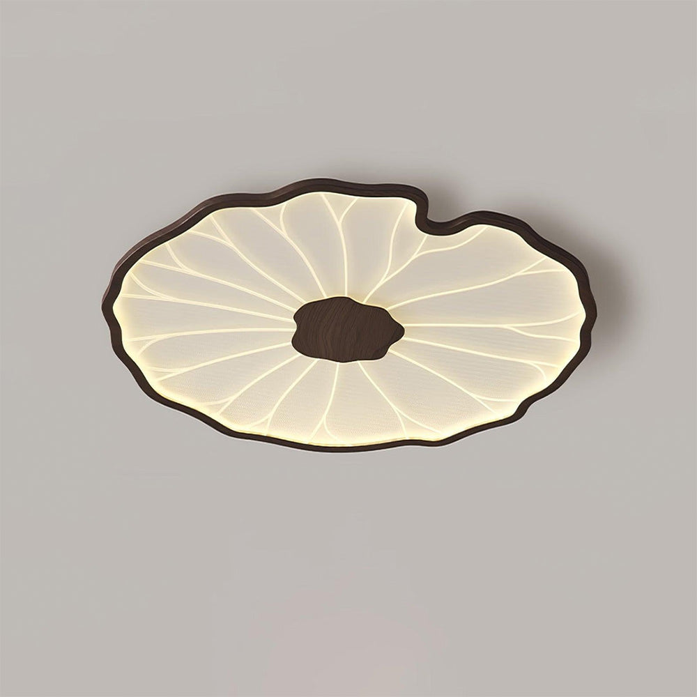 Modern Flush Mount LED Overhead Light Fixture for Bedroom Living Room Hallway | Round Acrylic Panel 39 Inch White | Energy Efficient Indoor