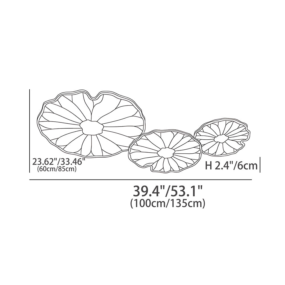 Plafonnier LED encastré à motif de feuilles organiques, acrylique, largeur de 30 à 135 cm, luminaire extra-plat pour chambre, salon, couloir, éclairage d'ambiance moderne
