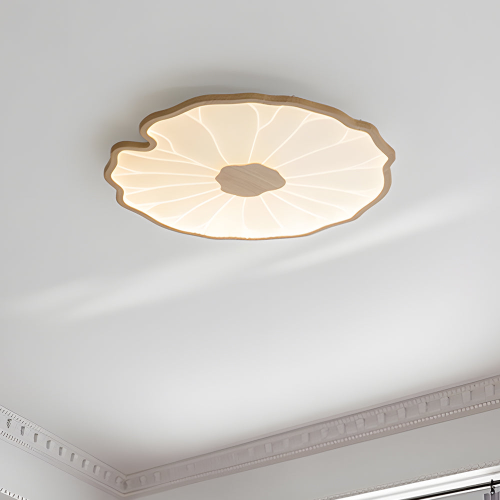 Plafonnier LED encastré à motif de feuilles organiques, acrylique, largeur de 30 à 135 cm, luminaire extra-plat pour chambre, salon, couloir, éclairage d'ambiance moderne
