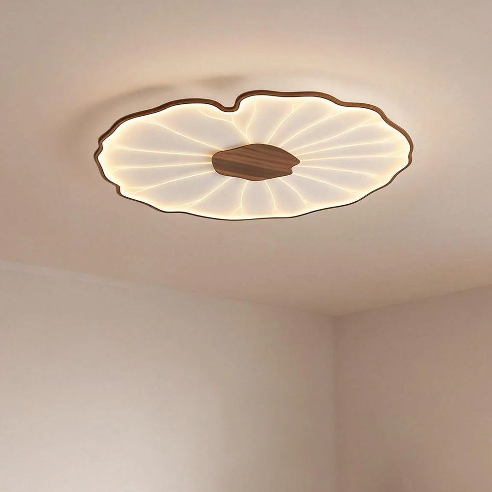 Plafonnier LED encastré à motif de feuilles organiques, acrylique, largeur de 30 à 135 cm, luminaire extra-plat pour chambre, salon, couloir, éclairage d'ambiance moderne