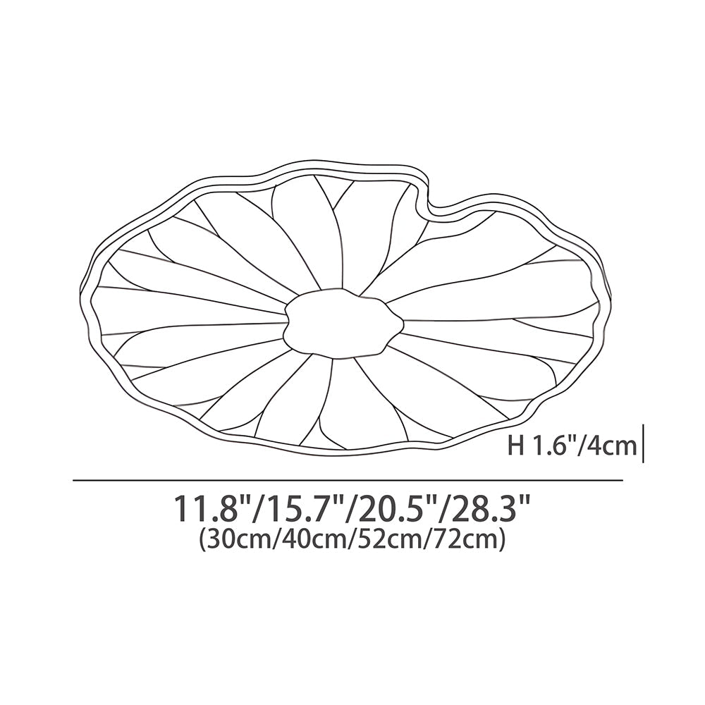 Plafonnier LED encastré à motif de feuilles organiques, acrylique, largeur de 30 à 135 cm, luminaire extra-plat pour chambre, salon, couloir, éclairage d'ambiance moderne