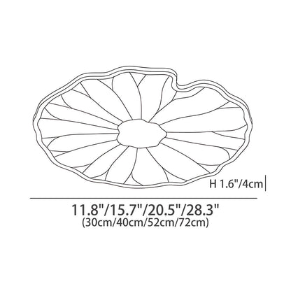 Plafonnier LED encastré à motif de feuilles organiques, acrylique, largeur de 30 à 135 cm, luminaire extra-plat pour chambre, salon, couloir, éclairage d'ambiance moderne