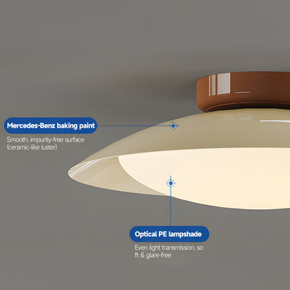 Plafonnier LED encastré, armature métallique, 18 pouces, finition vert et marron, pour chambre, salon, salle à manger, couloir, éclairage d'ambiance moderne et rétro