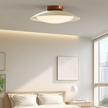 Plafonnier LED encastré, armature métallique, 18 pouces, finition vert et marron, pour chambre, salon, salle à manger, couloir, éclairage d'ambiance moderne et rétro