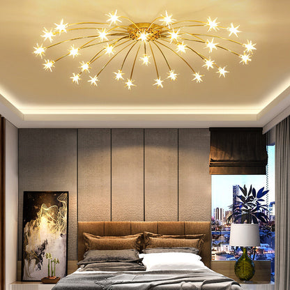 Plafonnier LED semi-encastré en métal et verre, 60-115 cm de diamètre, pour chambre, salon, salle à manger, luminaire intérieur moderne, 45W intégré