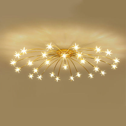 Plafonnier LED semi-encastré en métal et verre, 60-115 cm de diamètre, pour chambre, salon, salle à manger, luminaire intérieur moderne, 45W intégré