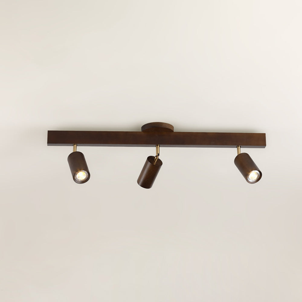 Adjustable LED Track Light Wood & Metal 39 in for Kitchen Dining Room Living Room Bedroom Modern Directional Ceiling Fixture