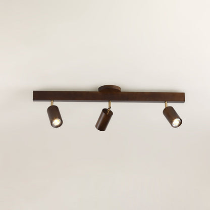 Adjustable LED Track Light Wood & Metal 39 in for Kitchen Dining Room Living Room Bedroom Modern Directional Ceiling Fixture