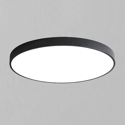 Plafonnier LED rond à montage encastré, panneau en acrylique au design extra-plat, idéal pour chambre, salon, cuisine et couloir, options d'éclairage intensité variable, luminaire moderne pour la maison