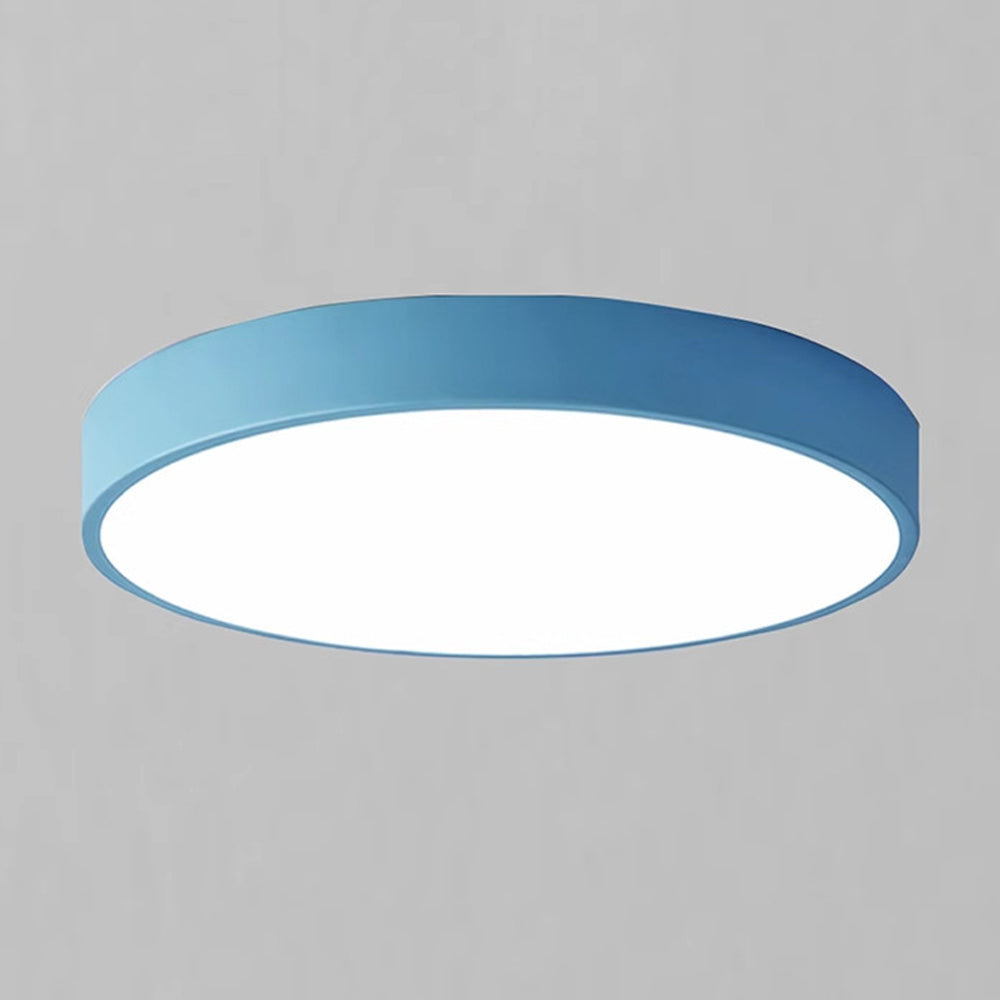 Plafonnier LED rond à montage encastré, panneau en acrylique au design extra-plat, idéal pour chambre, salon, cuisine et couloir, options d'éclairage intensité variable, luminaire moderne pour la maison