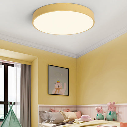 Plafonnier LED extra-plat 16 pouces rond en acrylique pour chambre, salon, cuisine, design contemporain ultra-fin, économie d'énergie
