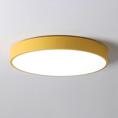 Plafonnier LED rond à montage encastré, panneau en acrylique au design extra-plat, idéal pour chambre, salon, cuisine et couloir, options d'éclairage intensité variable, luminaire moderne pour la maison