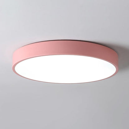 Plafonnier LED rond à montage encastré, panneau en acrylique au design extra-plat, idéal pour chambre, salon, cuisine et couloir, options d'éclairage intensité variable, luminaire moderne pour la maison