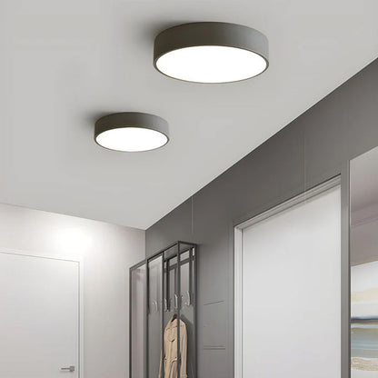 Plafonnier LED rond à montage encastré, panneau en acrylique au design extra-plat, idéal pour chambre, salon, cuisine et couloir, options d'éclairage intensité variable, luminaire moderne pour la maison
