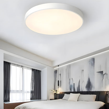 Plafonnier LED extra-plat 16 pouces rond en acrylique pour chambre, salon, cuisine, design contemporain ultra-fin, économie d'énergie