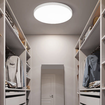 Plafonnier LED extra-plat 16 pouces rond en acrylique pour chambre, salon, cuisine, design contemporain ultra-fin, économie d'énergie