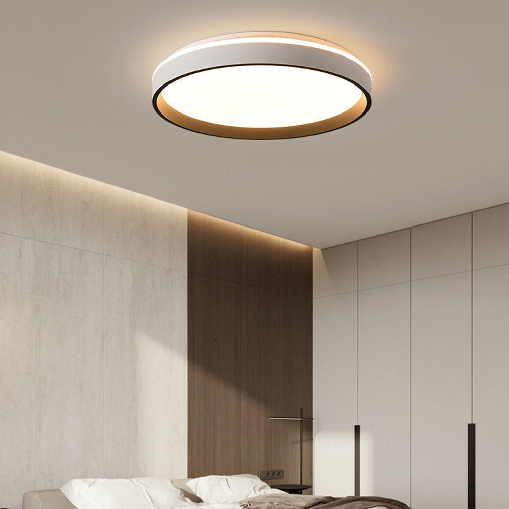 Plafonnier LED rond encastré 16 po en acrylique pour chambre à coucher salon éclairage intérieur moderne discret