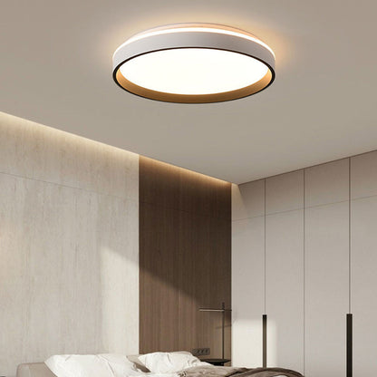 Plafonnier LED rond encastré 16 po en acrylique pour chambre à coucher salon éclairage intérieur moderne discret
