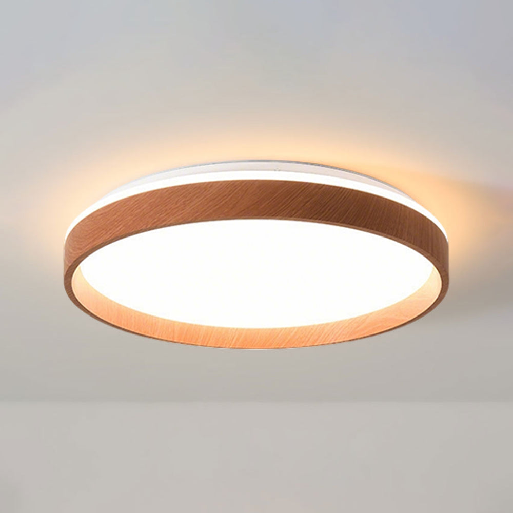 Plafonnier LED rond encastré 16 po en acrylique pour chambre à coucher salon éclairage intérieur moderne discret
