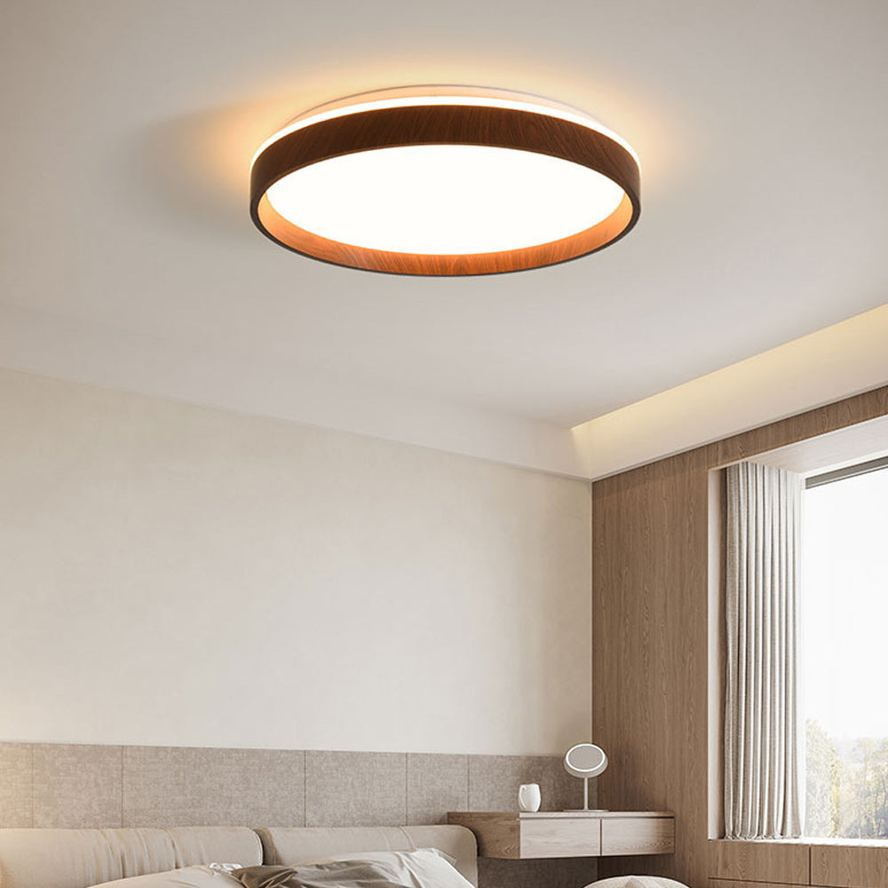 Plafonnier LED rond encastré 16 po en acrylique pour chambre à coucher salon éclairage intérieur moderne discret