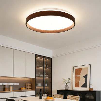Plafonnier LED rond encastré 16 po en acrylique pour chambre à coucher salon éclairage intérieur moderne discret