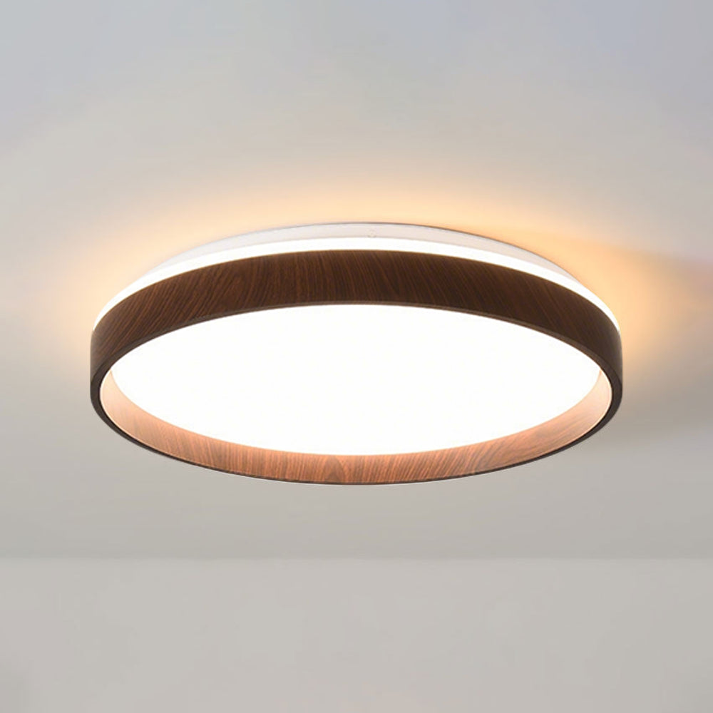 Plafonnier LED rond encastré 16 po en acrylique pour chambre à coucher salon éclairage intérieur moderne discret