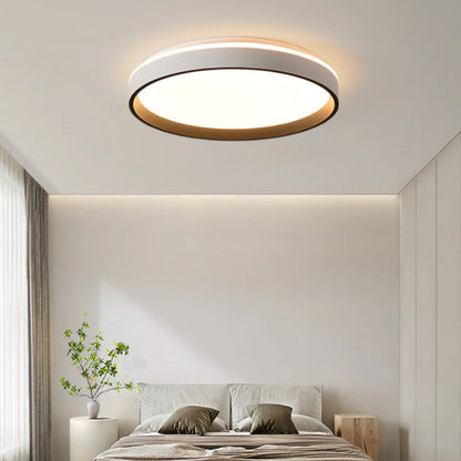 Plafonnier LED rond encastré 16 po en acrylique pour chambre à coucher salon éclairage intérieur moderne discret