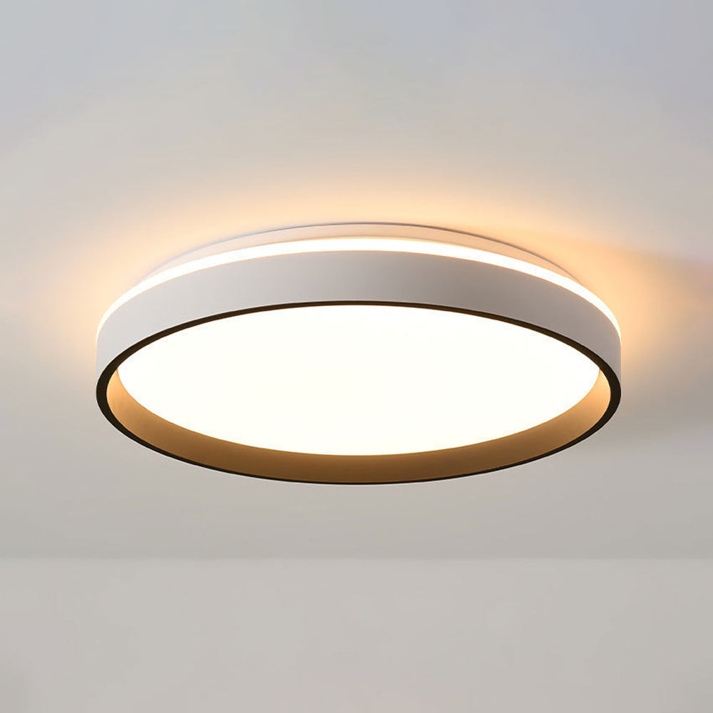 Plafonnier LED rond encastré 16 po en acrylique pour chambre à coucher salon éclairage intérieur moderne discret