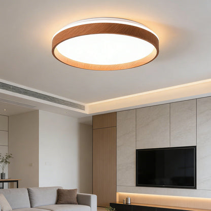 Plafonnier LED rond encastré 16 po en acrylique pour chambre à coucher salon éclairage intérieur moderne discret