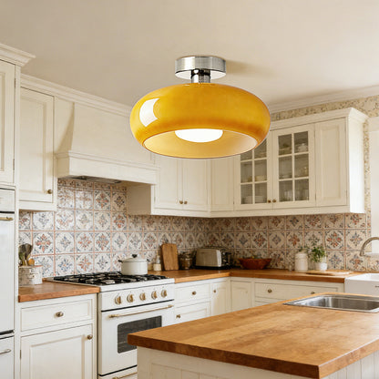 Hanging Dome Fixture 11-Inch Tinted Glass Hardwired Ceiling Drop Light for Kitchens Over Islands Bedrooms Breakfast Nooks Industrial Farmhou