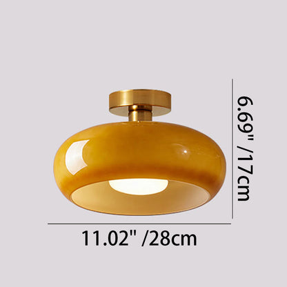 Hanging Dome Fixture 11-Inch Tinted Glass Hardwired Ceiling Drop Light for Kitchens Over Islands Bedrooms Breakfast Nooks Industrial Farmhou