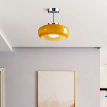 Hanging Dome Fixture 11-Inch Tinted Glass Hardwired Ceiling Drop Light for Kitchens Over Islands Bedrooms Breakfast Nooks Industrial Farmhou