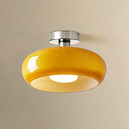 Amber Glass Dome Hanging Light 11 Inch for Kitchen Island Vintage Brass Fixture Dimmable E27 Dining Room Bedroom Overhead Adjustable Height