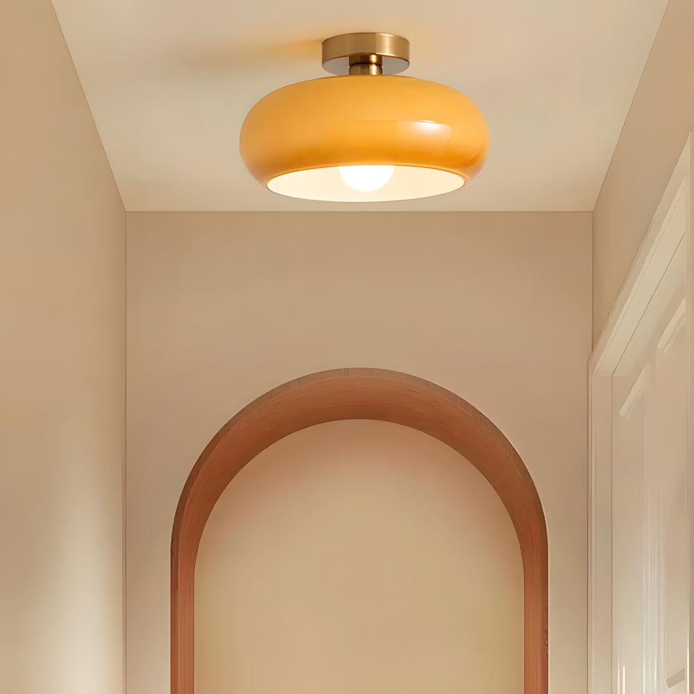 Hanging Dome Fixture 11-Inch Tinted Glass Hardwired Ceiling Drop Light for Kitchens Over Islands Bedrooms Breakfast Nooks Industrial Farmhou