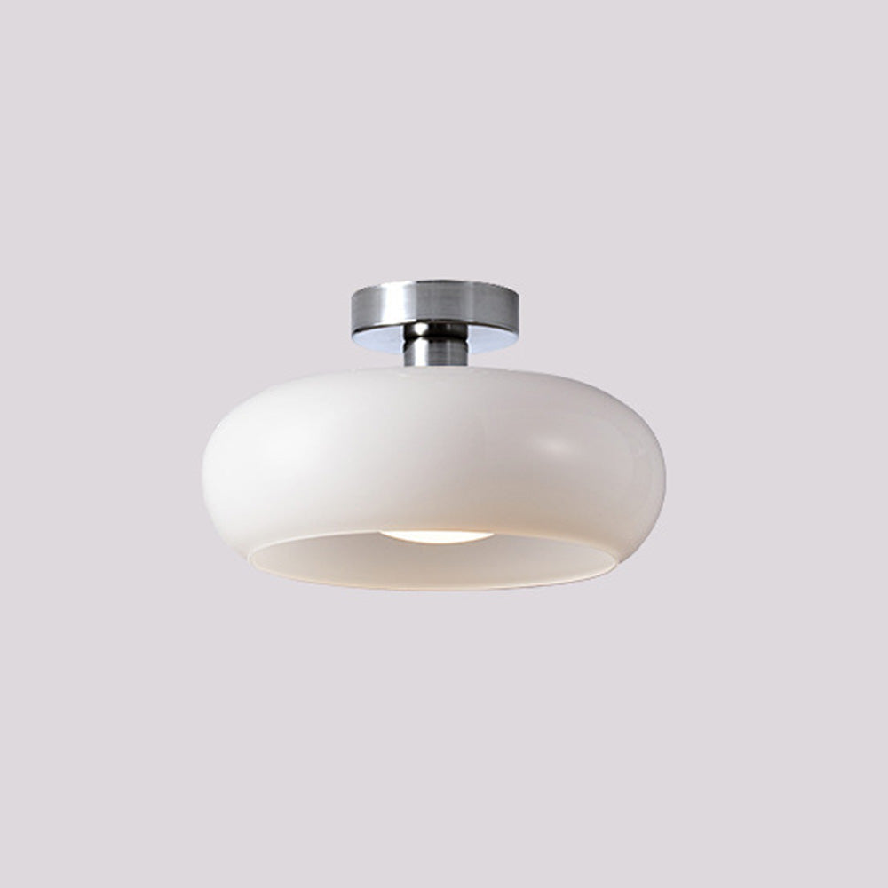 Amber Glass Globe Ceiling Light 11 Inch Dome Shade for Kitchen Island Dining Table Bedroom Brass Iron Fixture E27 Socket