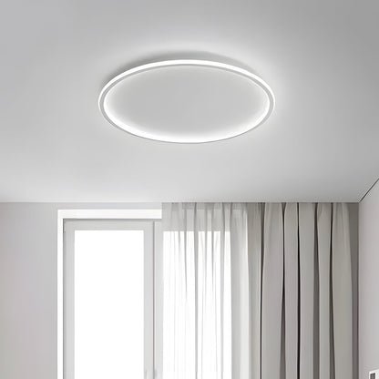 Flush Mount LED Ceiling Light Fixture 12 in Aluminum Round Ultra-Slim 2 in Profile for Bedroom Office Dining Room Modern Energy-Efficient Ho