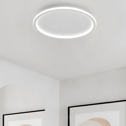 Flush Mount LED Ceiling Light Fixture 12 in Aluminum Round Ultra-Slim 2 in Profile for Bedroom Office Dining Room Modern Energy-Efficient Ho