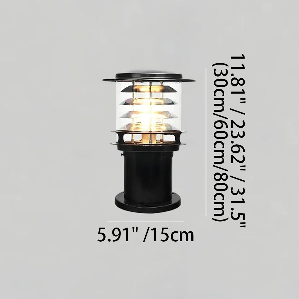 Borne d'éclairage extérieur résistante aux intempéries, poteau en aluminium de 15 cm pour allées, jardins et patios, lampe sur pied étanche IP65, culot E26