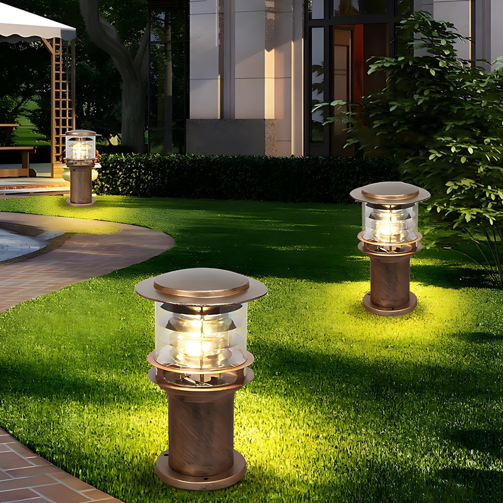 Borne d'éclairage extérieur résistante aux intempéries, poteau en aluminium de 15 cm pour allées, jardins et patios, lampe sur pied étanche IP65, culot E26