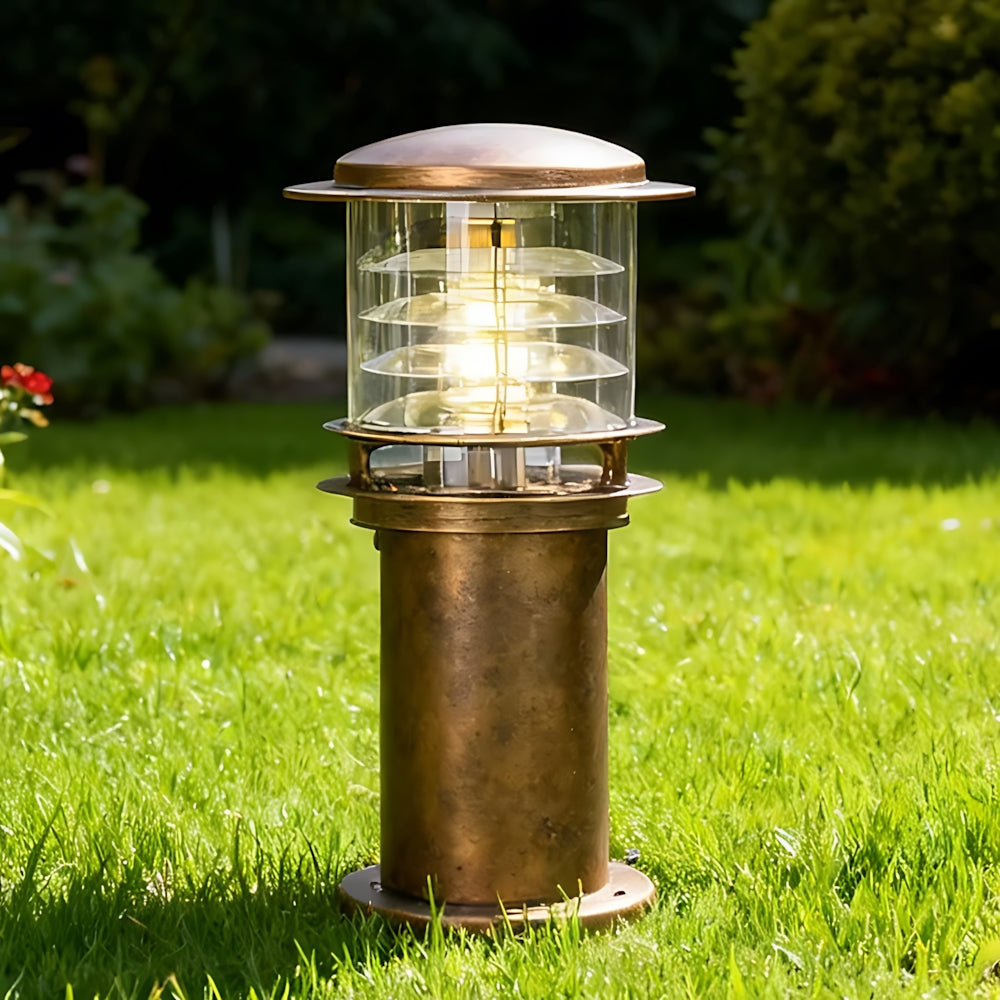 Weatherproof Post Light 6 in Cylinder Aluminum E27 Socket IP65 Rated Black Bollard for Walkway Driveway Porch Yard Landscape Path Marker