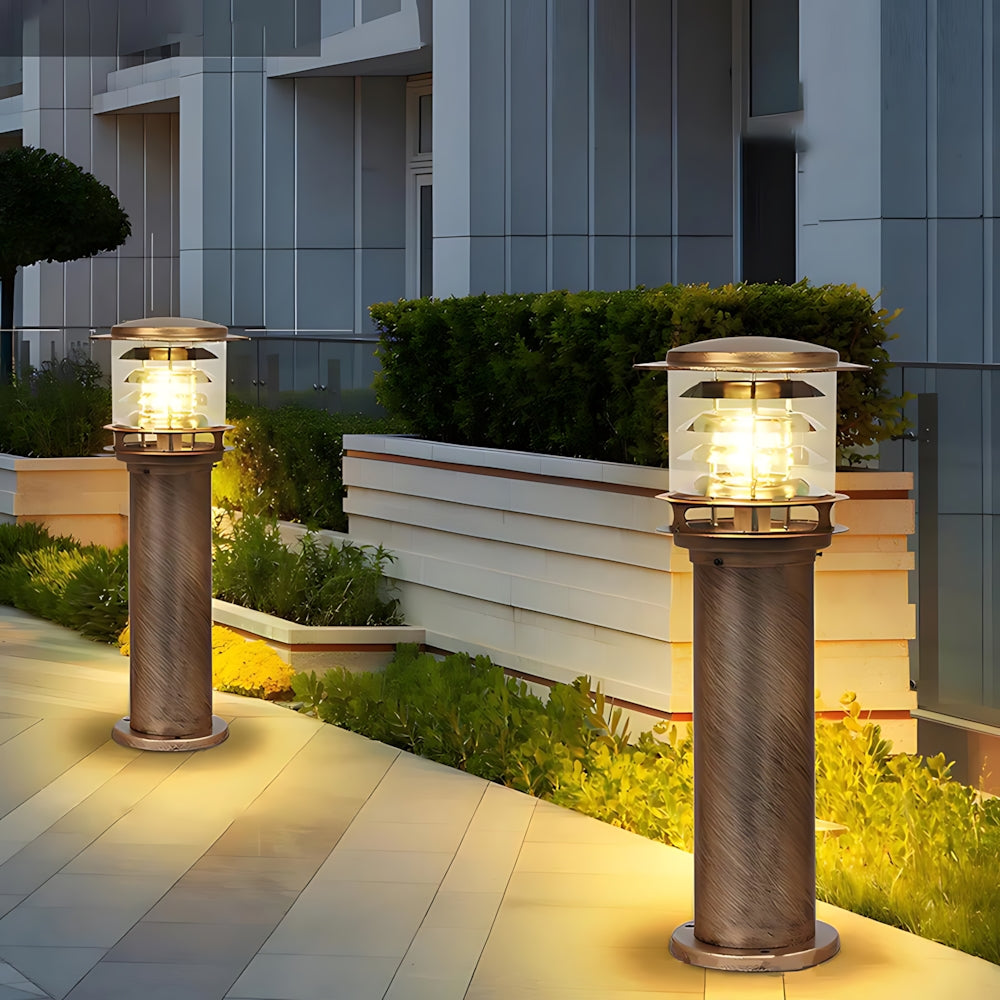 Borne d'éclairage extérieur résistante aux intempéries, poteau en aluminium de 15 cm pour allées, jardins et patios, lampe sur pied étanche IP65, culot E26