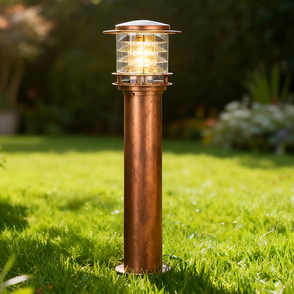 Weatherproof Post Light 6 in Cylinder Aluminum E27 Socket IP65 Rated Black Bollard for Walkway Driveway Porch Yard Landscape Path Marker